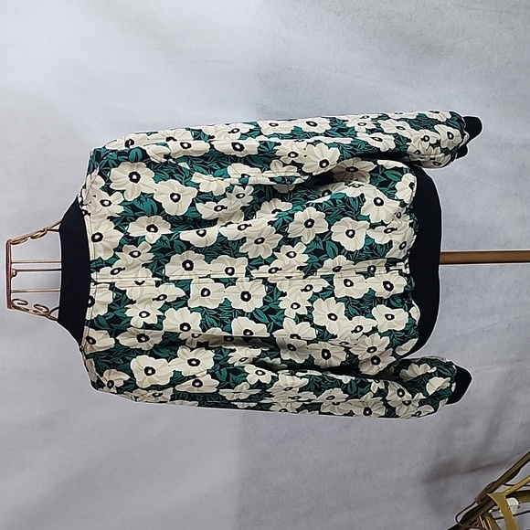 🔥🔥🔥SALE!!!WHO WHAT WEAR Size S Floral Bomber Jacket - Picture 7 of 10